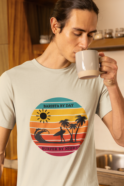 Men's Barista By Day Surfer By Night Shirt