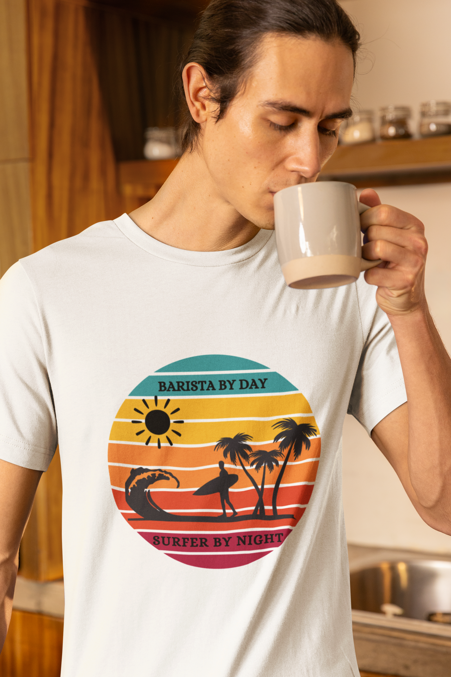 Men's Barista By Day Surfer By Night Shirt