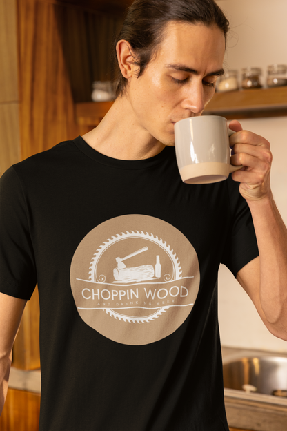 Men's Chopping Wood and Drinking Beer Shirt